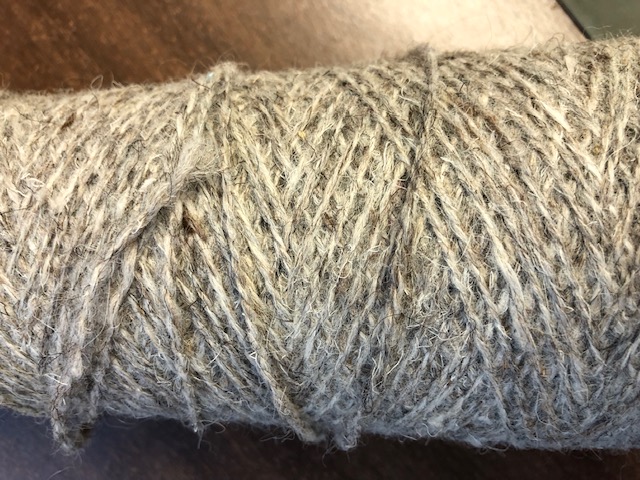Rug Wool - 2 ply gray tweed - 1 left